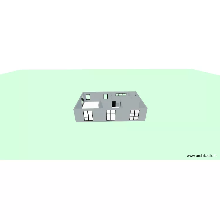 Bureau HC. Plan de 6  et 93 m²