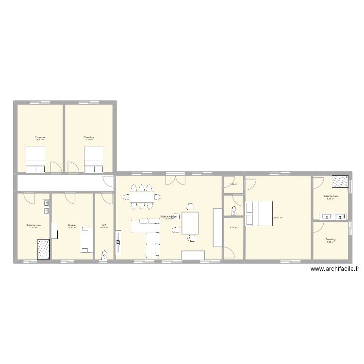 maison flo/vince 2. Plan de 11 pièces et 168 m2