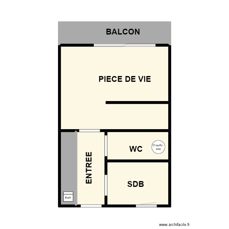 BELLAMY. Plan de 6 pièces et 35 m2