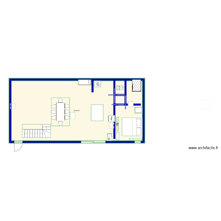 thomas la jum. Plan de 1 pièce et 76 m2