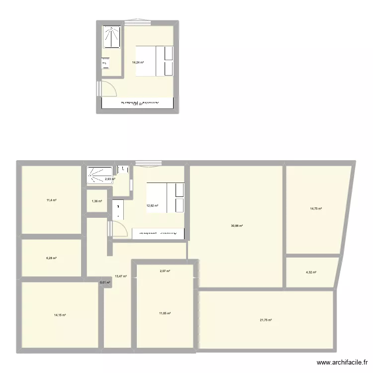 MAISON BOISSIERE. Plan de 
