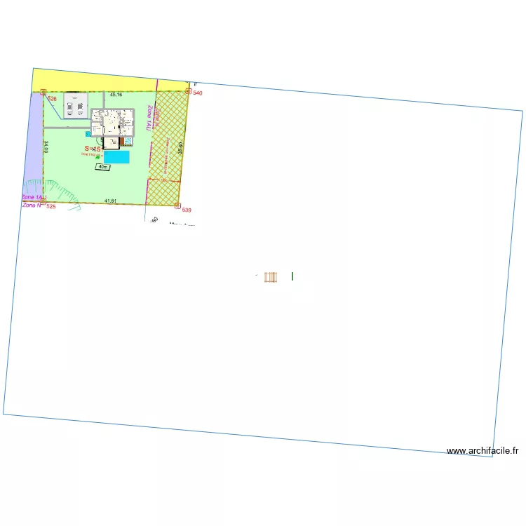 Maison 100m&sup2;. Plan de 