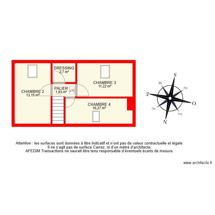 BI 31198. Plan de 17 pièces et 180 m2