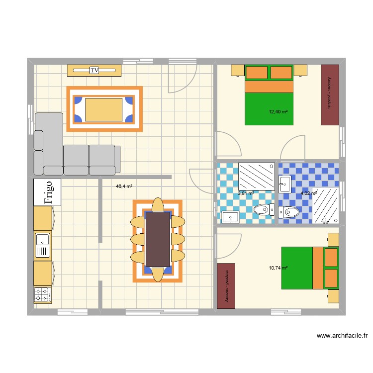 Maison dida kouadiokro. Plan de 0 pièce et 0 m2