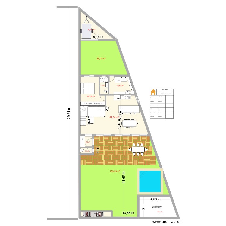 nouveau plan jo melet 2. Plan de 11 pièces et 234 m2