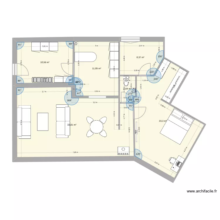 Maison 2. Plan de 6 et 87 m² Maison 2. Plan de 6 et 87 m²