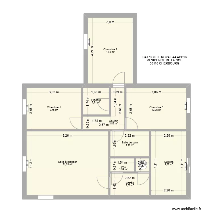 BAT SOLEIL ROYAL A4 APP16. Plan de 