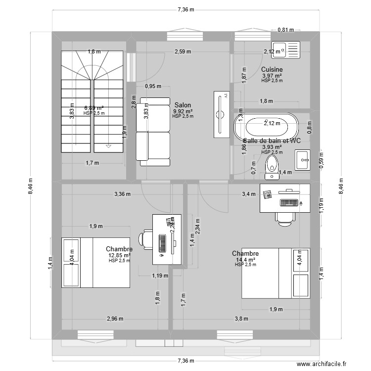 Nancy. Plan de 29 pièces et 269 m2
