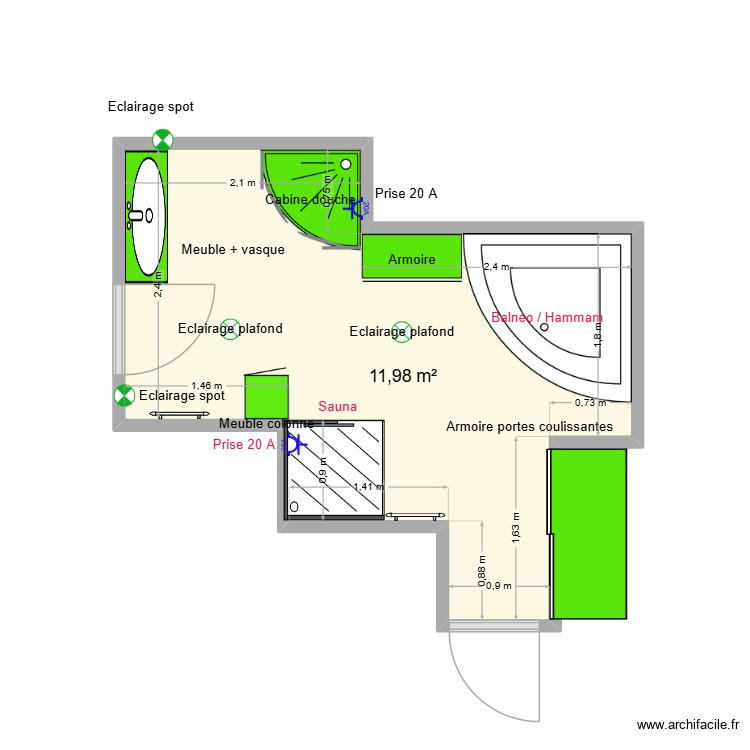sdbP1. Plan de 0 pièce et 0 m2