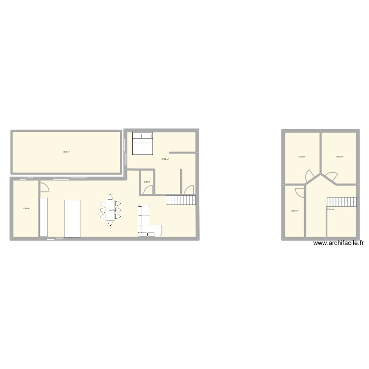 Plan 2. Plan de 9 pièces et 199 m2