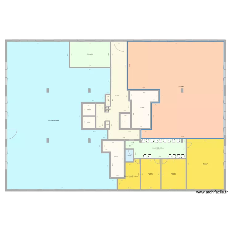 R2 Roussillon - vacant 150 m2 v1. Plan de 