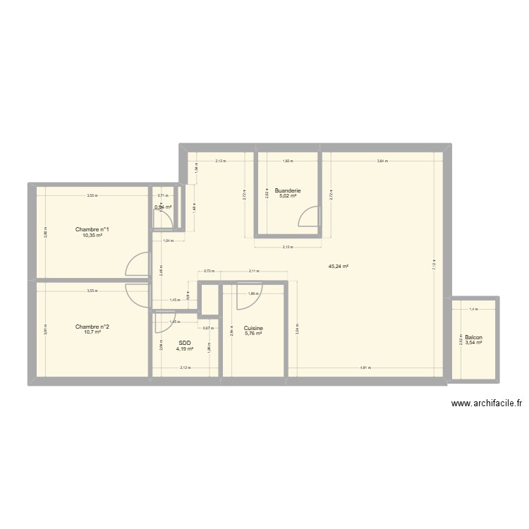 Guillaume. Plan de 10 pièces et 86 m2