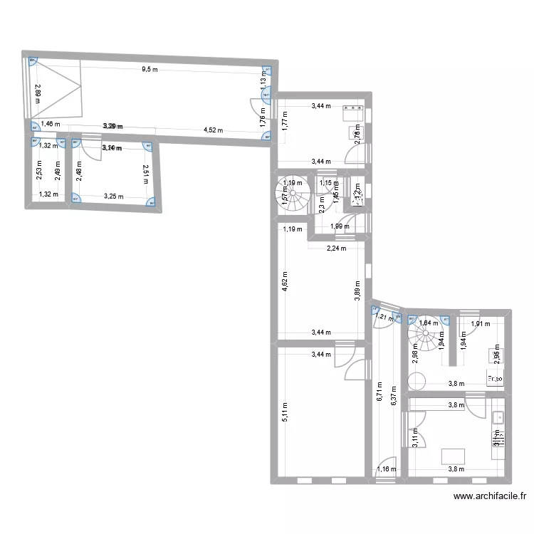 Maule RDC. Plan de 12 Pièces et 115 m² Maule RDC. Plan de 12 Pièces et 115 m²