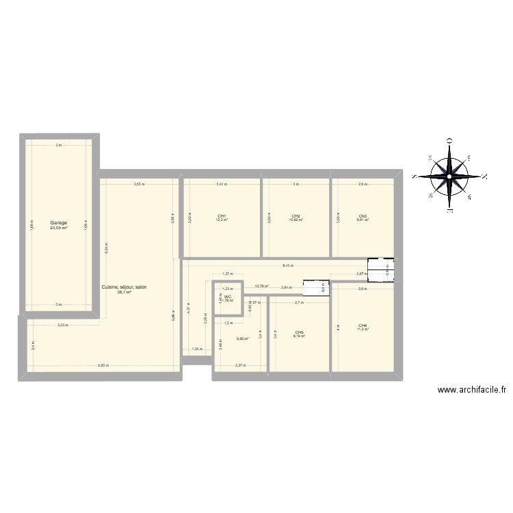 Aizenay 1. Plan de 10 pièces et 139 m2