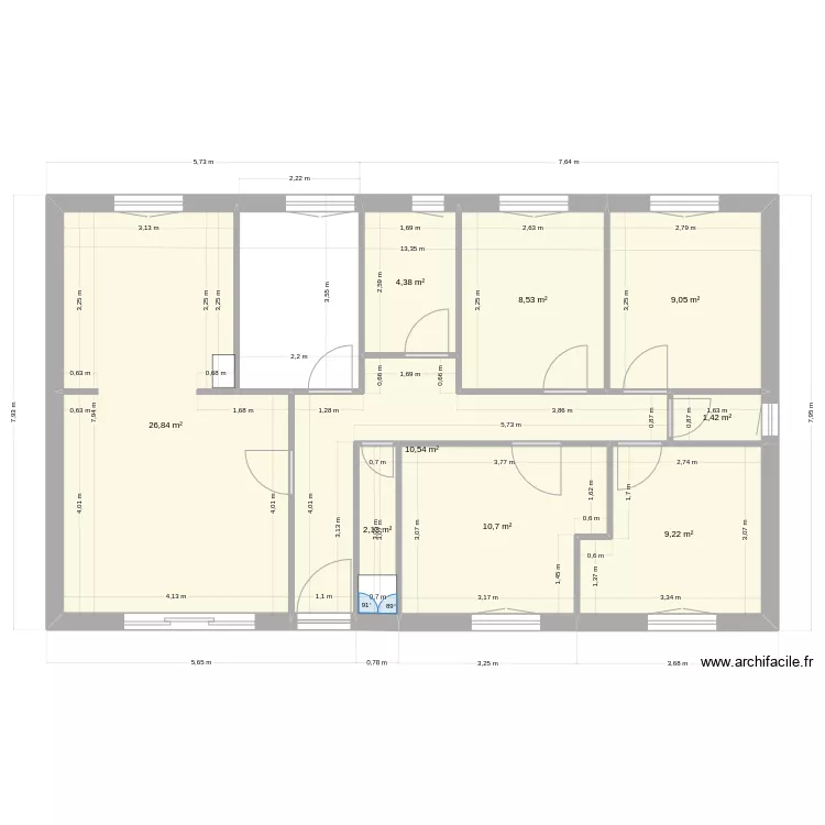 Chambard Etage avant modification. Plan de 0 pièce et 0 m2