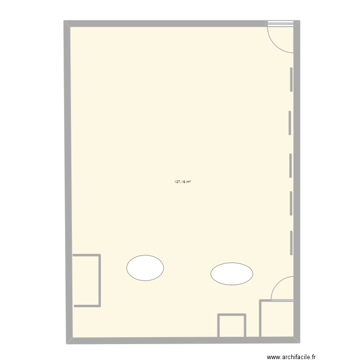 Terrain. Plan de 1 pièce et 127 m2