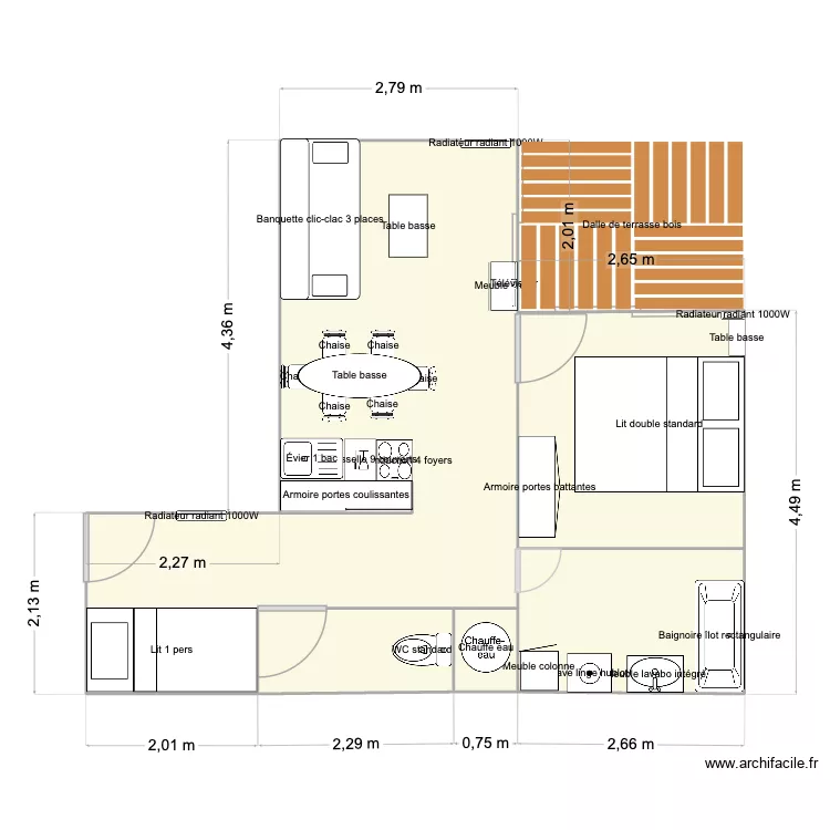 Jouvencelle. Plan de 6 et 34 m² Jouvencelle. Plan de 6 et 34 m²