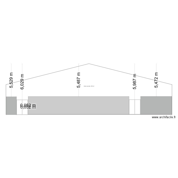 Croquis mur RO. Plan de 0 pièce et 0 m2