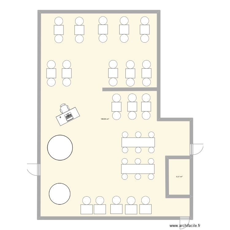 Appli. Plan de 2 pièces et 192 m2