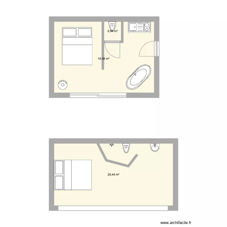 cabane. Plan de 3 et 40 m² cabane. Plan de 3 et 40 m²