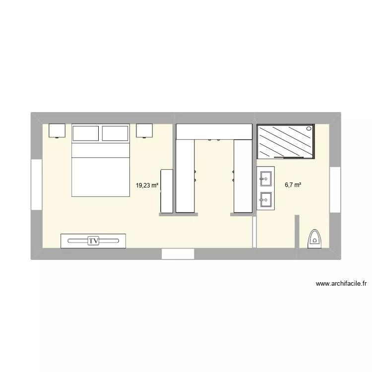st simon. Plan de 2  et 26 m²