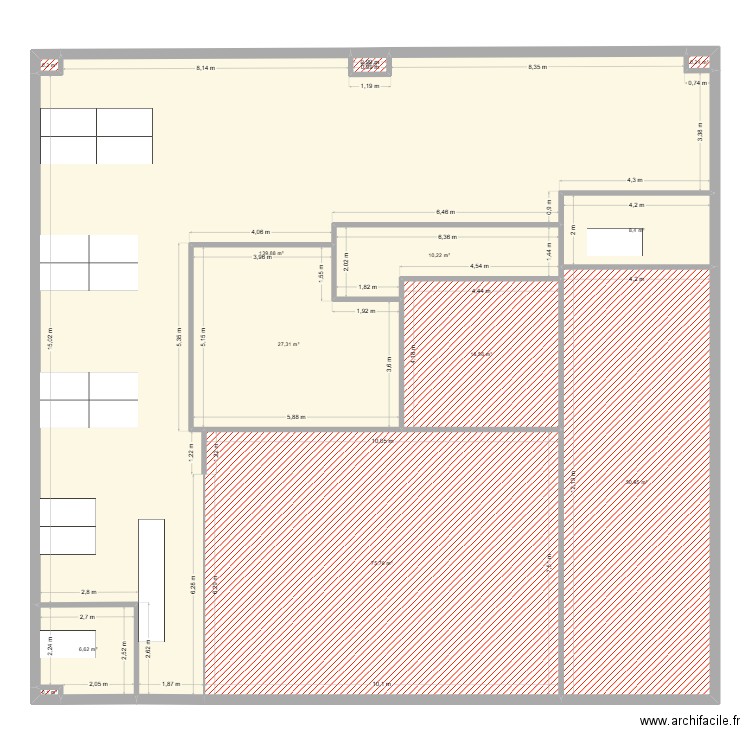 Plan labo. Plan de 12 pièces et 339 m2