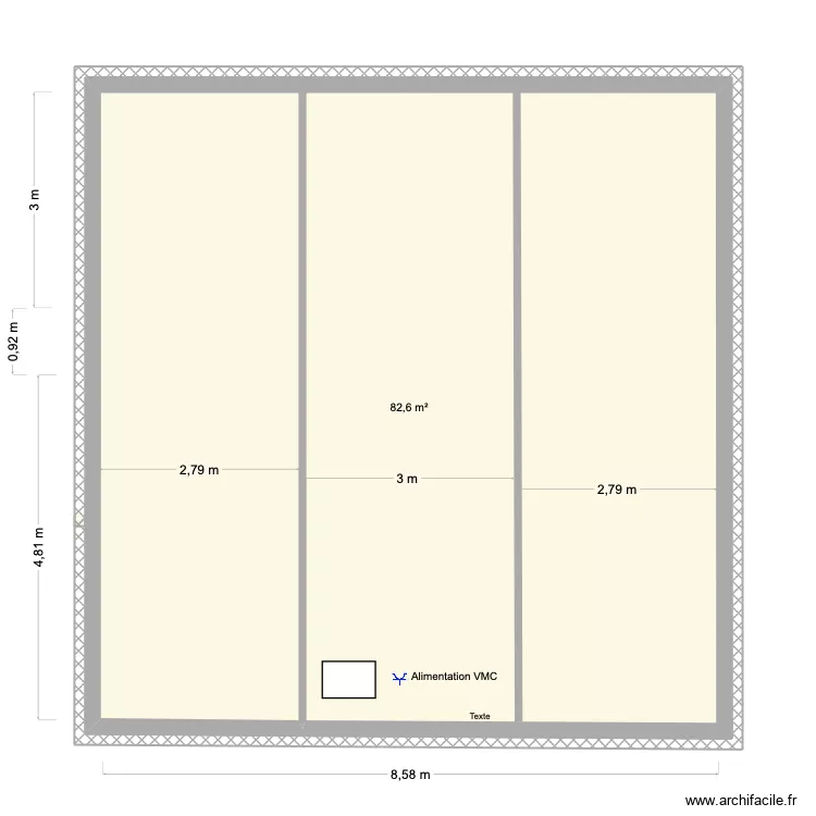 combles &eacute;lectricit&eacute;. Plan de 