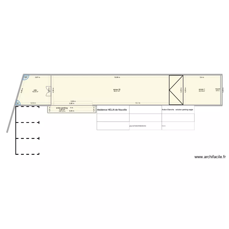 residence helia nouville. Plan de 5  et 133 m²