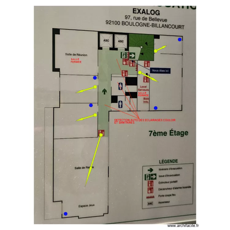 R+7 BELLEVUE. Plan de 