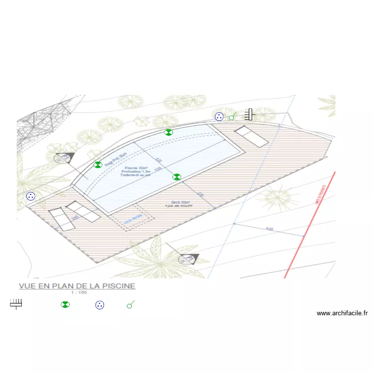 PISCINE E O TATOU. Plan de 