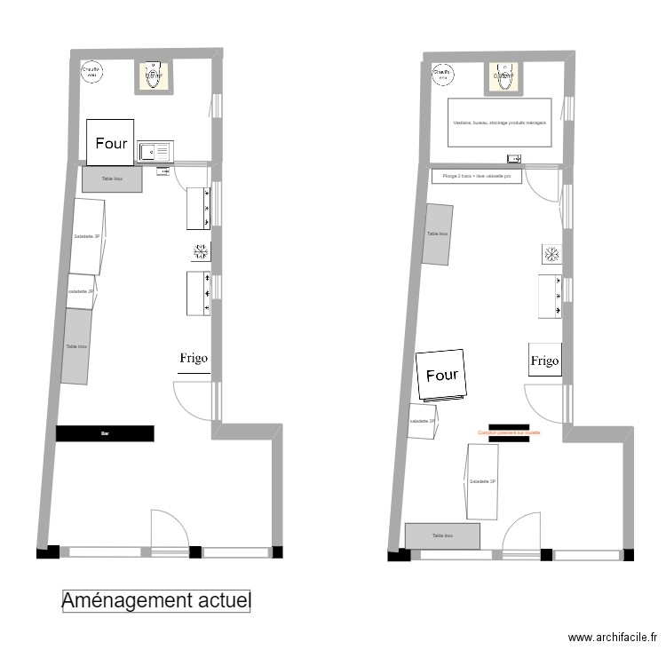 Plan PBO. Plan de 2 pièces et 1 m2