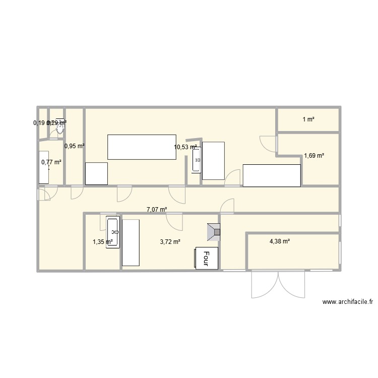 neuille. Plan de 11 pièces et 32 m2