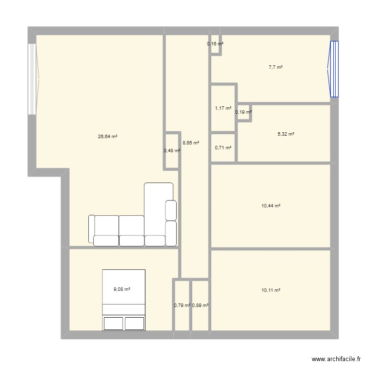 T4_Maurepas. Plan de 0 pièce et 0 m2
