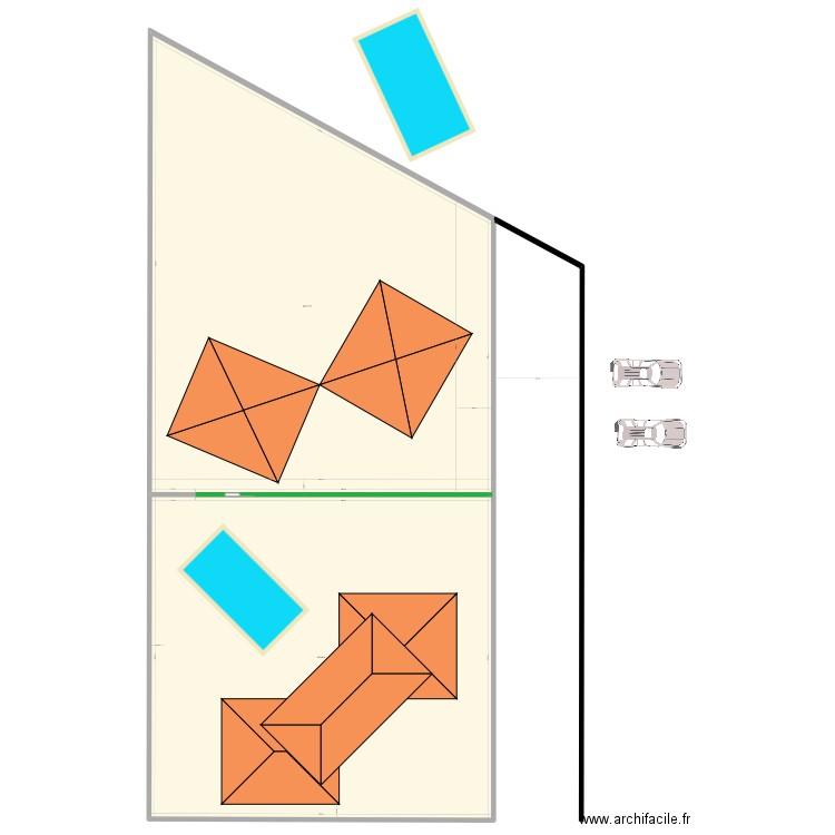 chez Issa V 2V6. Plan de 2 pièces et 1168 m2