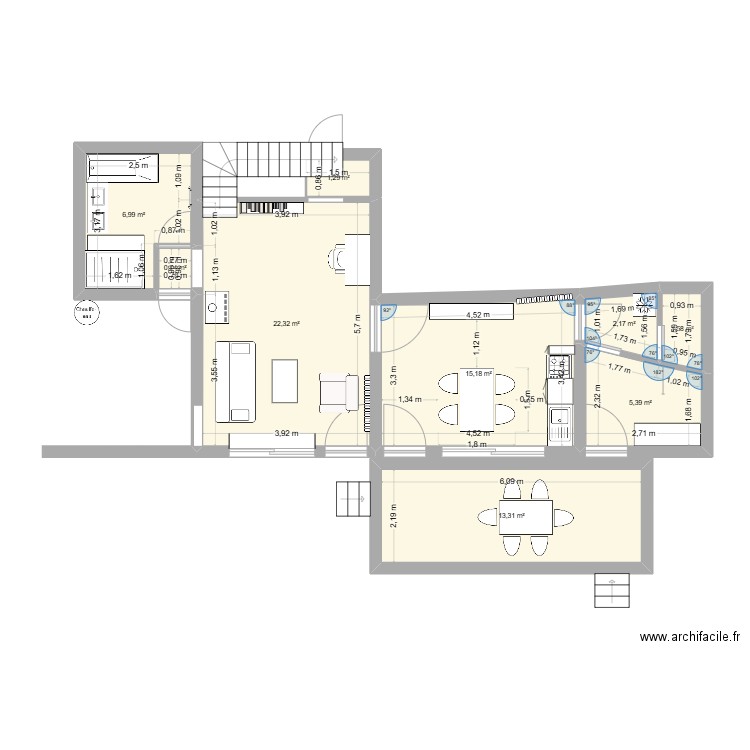 01.03.2025. Plan de 9 pièces et 69 m2