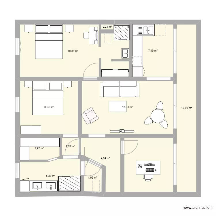 bpourg cr&egrave;ve coeur. Plan de 12  et 89 m²