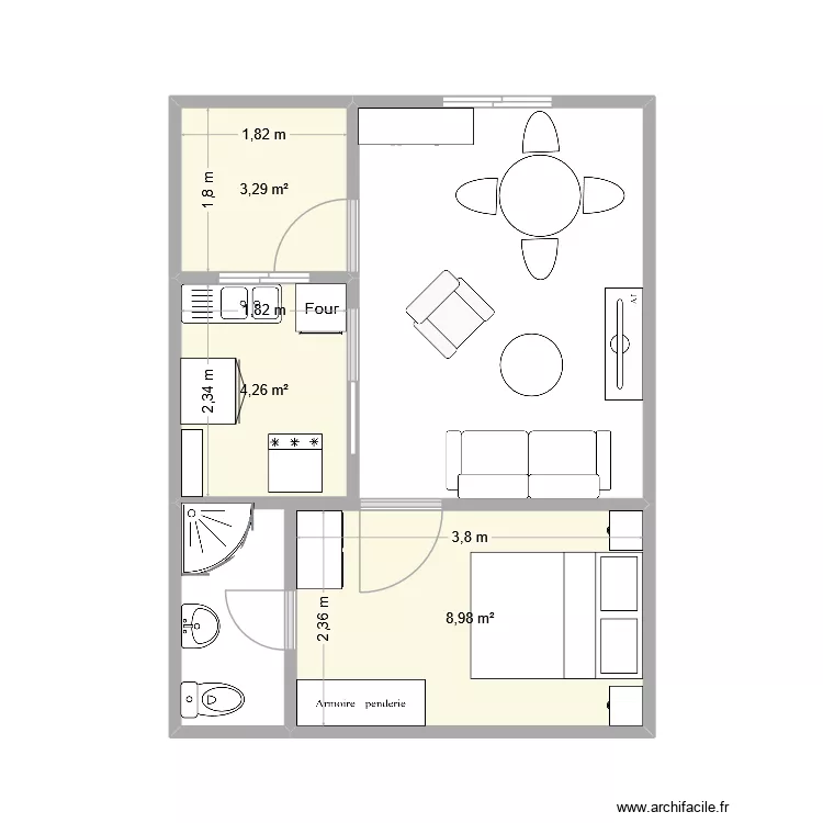 Essai. Plan de 3 et 17 m² Essai. Plan de 3 et 17 m²