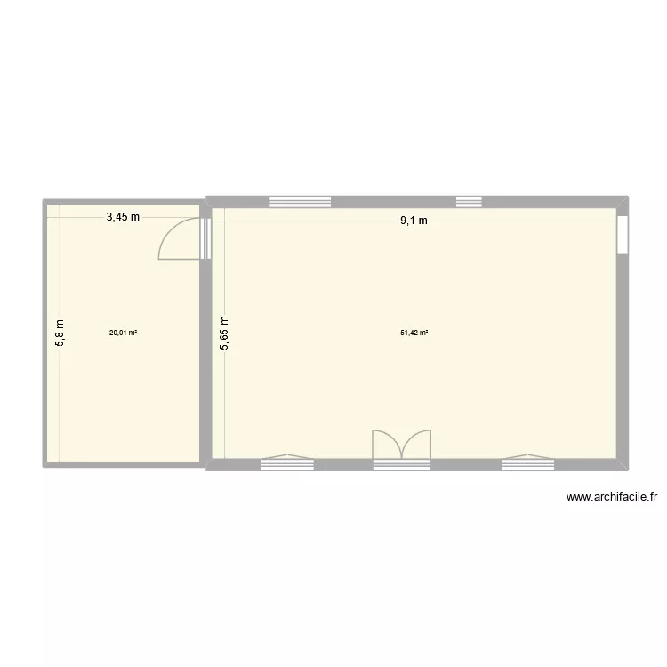 piece de vie. Plan de 2 et 71 m² piece de vie. Plan de 2 et 71 m²