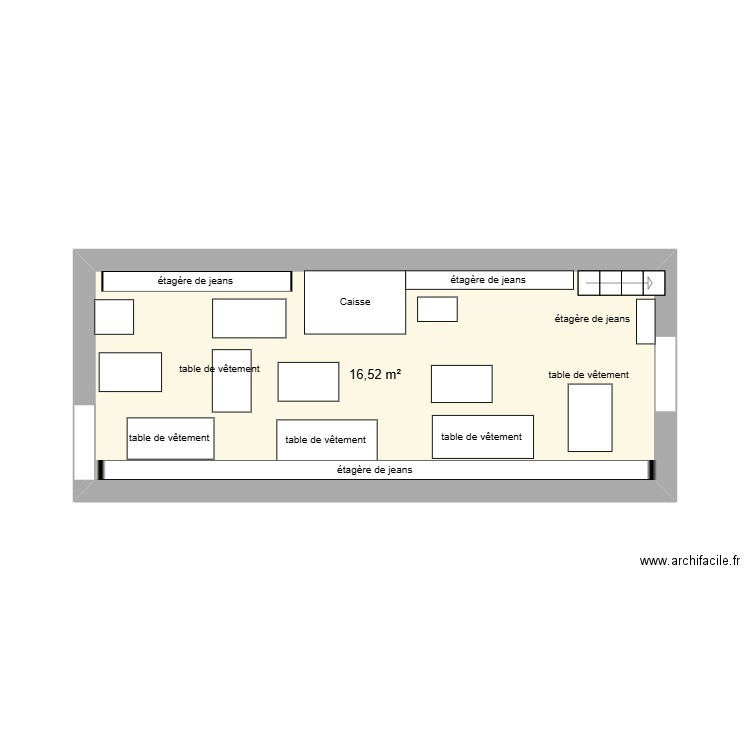 gabriel levis. Plan de 1 pièce et 17 m2