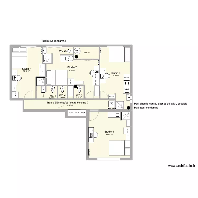 AL RICHELIEU 4WC VF5. Plan de 