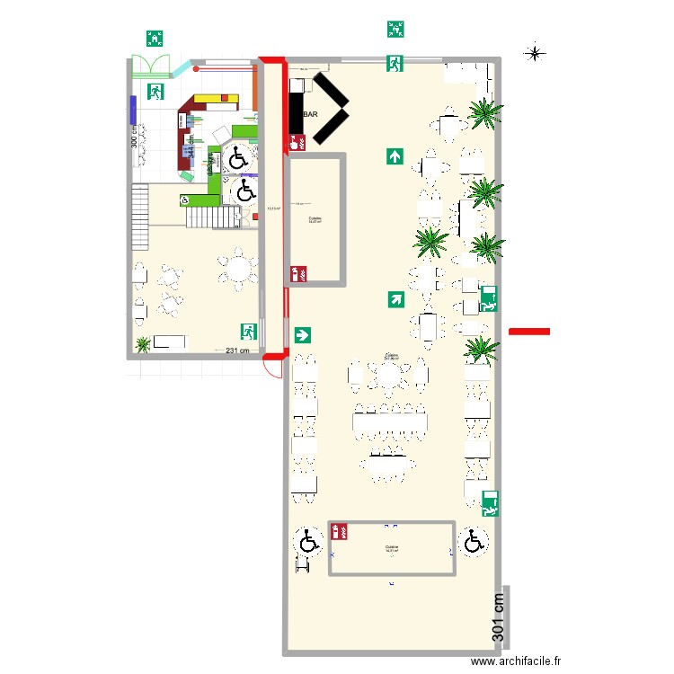 plan extérieur V2. Plan de 4 pièces et 325 m2