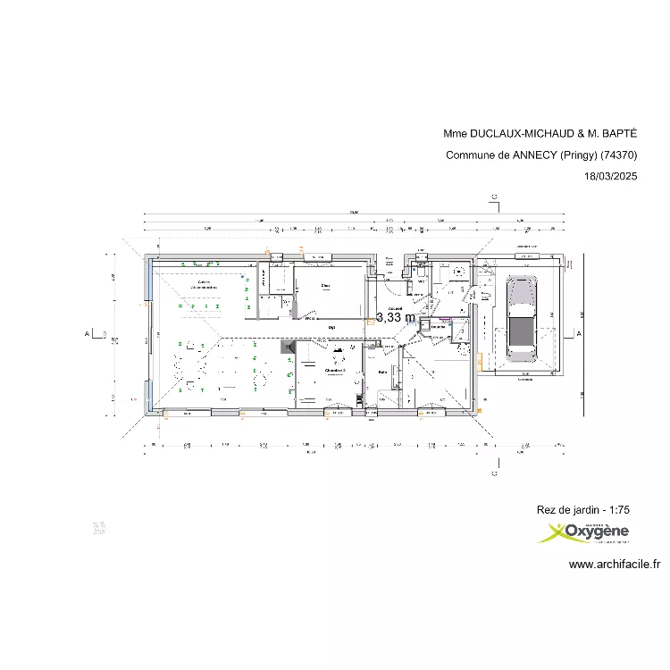 planmaisons oxyg&egrave;ne. Plan de 