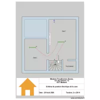 Schéma de position de  la cave