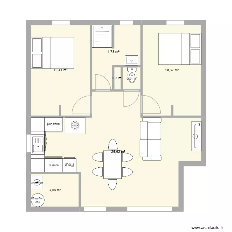 Appartement Montmeyran. Plan de 