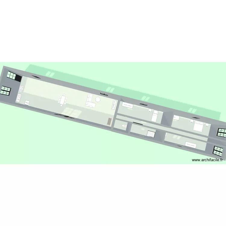 plan 2. Plan de 6  et 92 m²