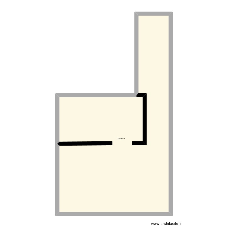 RESTAURANT LE CHAMAREL 2. Plan de 1 pièce et 77 m2