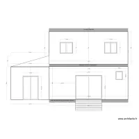 coupe fa&ccedil;ade terrasse AVEC CHAMBRE GARAGE