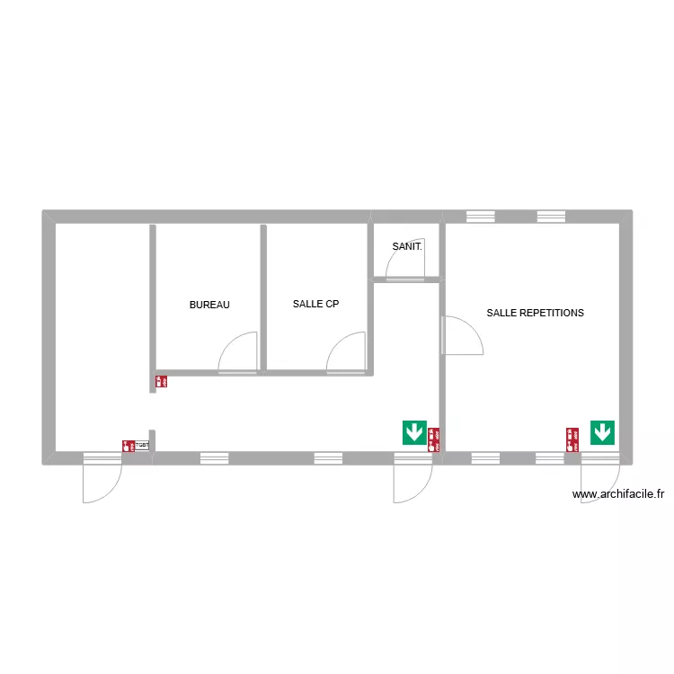 Ecole de Musique Sablons sur Huisne. Plan de 