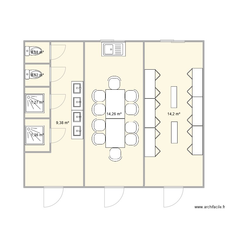 DECAMIANTE CHANTIER CHARVIEU. Plan de 7 pièces et 42 m2