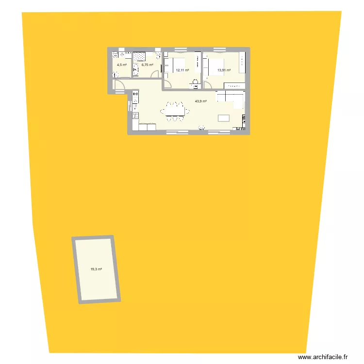 Arbas_AB118_Goupil-Jeanneau. Plan de 6  et 91 m²
